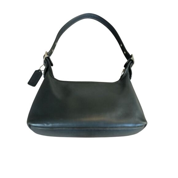 Vintage Coach Small Legacy 9059 Hobo Shoulder Bag Gray/Nickle Rare Y2K Baguette - Picture 2 of 14